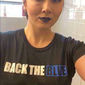 Back the blue athletic Tshirt